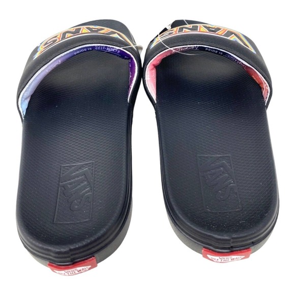VANS La Costa Mens Size 11 Slide Pride Logo Black Synthetic Nubuck Sandals New - Picture 7 of 9